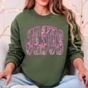 Large Military Green Camo Jesus Faith Gospel Country Christian Camouflage Rustic Western Gospel Messages Sweatshirt