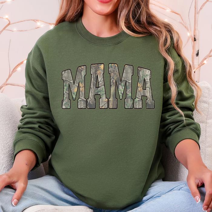 Camo Mama Jesus Faith Outdoors Mother's Day Gift For Moms Who Hunt And Love The Outdoors Sweatshirt