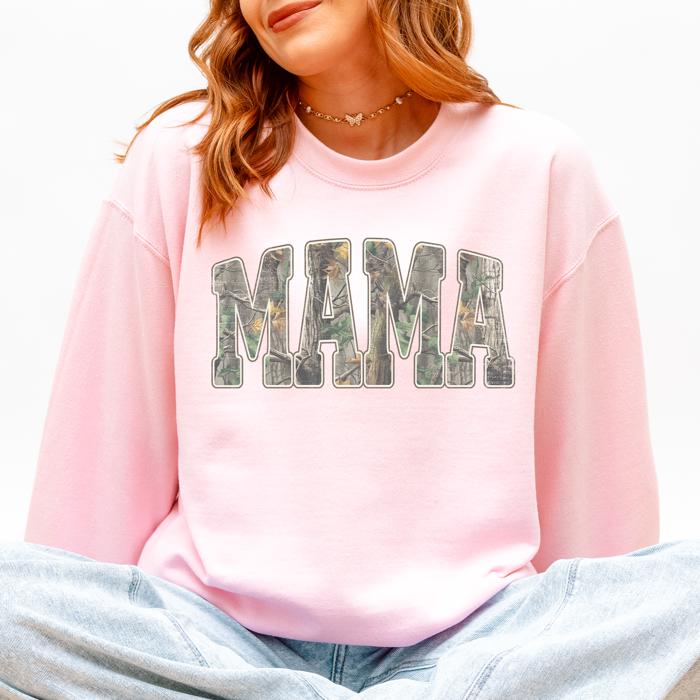Mama Camouflage Jesus Outdoors Faith Mother's Day Hunting Camo Family Heritage Sweatshirt