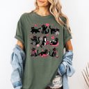 XXXL Moss Dark Green Cat Lover Valentine's Day Cute Adorable Love Graphic Edition Design Comfort Colors Tee
