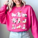 Large Heliconia Bright Pink Camo Jesus Faith Message On Bold Camouflage Backdrop With Inspirational Scripture For Everyday Comfort Sweatshirt
