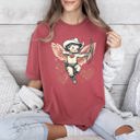  Cowboy Cupid Retro Valentine's Day Cute Love Graphic Illustration Comfort Colors Tee