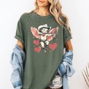 Large Moss Dark Green Cowboy Cupid Retro Valentine's Day Cute Love Graphic Illustration Comfort Colors Tee