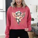  Cowboy Cupid Retro Valentine's Day Love Graphic Inspired By Classic Americana Nostalgia Sweatshirt