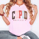 XL Blossom Light Pink Cupid University Classic Valentine's Day Love Varsity Collegiate Crest Edition Heritage Comfort Colors Tee