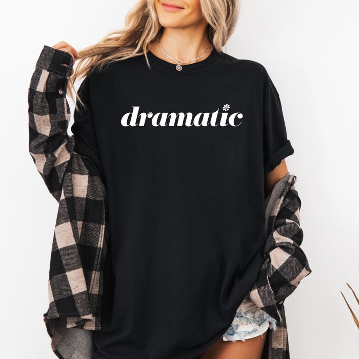 Am I The Drama Sassy Valentines Day Cupid University Varsity Style Comfort Colors Tee