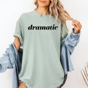 XXL Bay Light Sage Am I The Drama Sassy Valentines Day Cupid University Varsity Style Comfort Colors Tee