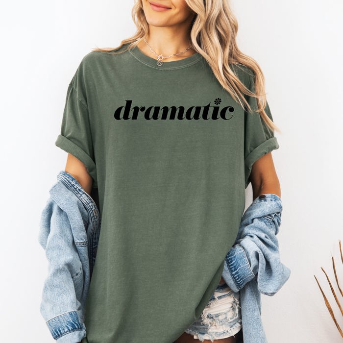 Am I The Drama Sassy Valentines Day Cupid University Varsity Style Comfort Colors Tee