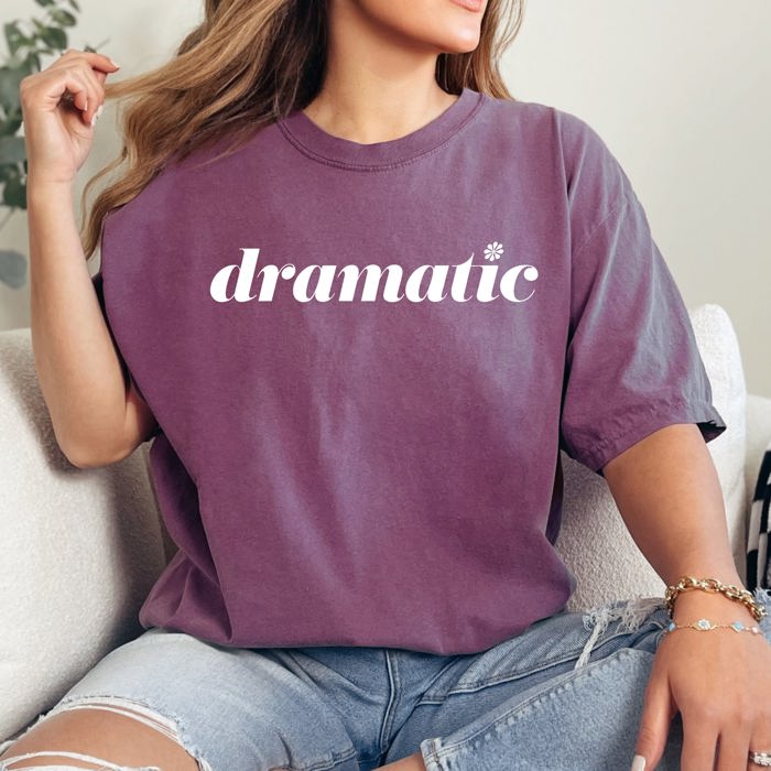 Am I The Drama Sassy Valentines Day Cupid University Varsity Style Comfort Colors Tee