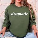  Am I The Drama Faith Forward Outdoorsy Camo Print Encouraging Scripture Message Sweatshirt