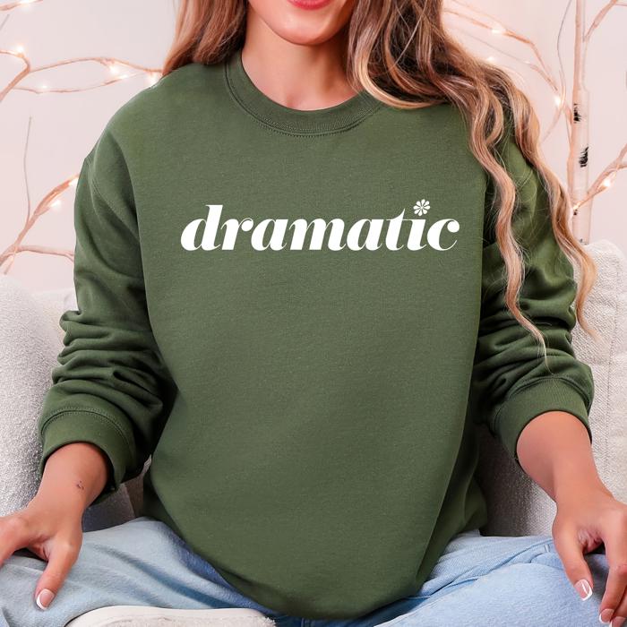 Am I The Drama Faith Forward Outdoorsy Camo Print Encouraging Scripture Message Sweatshirt