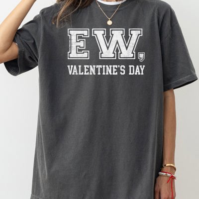 Ew Valentine's Day Single Funny Anti Love Am I The Drama Cupid University Retro Varsity Vibe Comfort Colors Tee