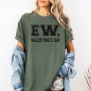 XXL Moss Dark Green Ew Valentine's Day Single Funny Anti Love Am I The Drama Cupid University Retro Varsity Vibe Comfort Colors Tee