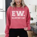  Ew Valentine's Day Anti Love Single Life Camouflage Faith Message Graphic Sweatshirt