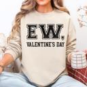 Large Sand Ew Valentine's Day Anti Love Single Life Camouflage Faith Message Graphic Sweatshirt