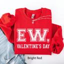 Large Red Ew Valentine's Day Anti Love Single Life Camouflage Faith Message Graphic Sweatshirt