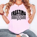 XXL Blossom Light Pink Freezing Retro Checkered Snowflake Winter Cold Am I The Drama Cupid University Valentines Day Inspired Comfort Colors Tee