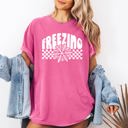 XXXL Crunchberry Pink Freezing Retro Checkered Snowflake Winter Cold Am I The Drama Cupid University Valentines Day Inspired Comfort Colors Tee