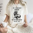 XL Ivory Cream If I Ever Get Rabies, High On My Biting List Raccoon Song Country Western Comfort Colors Tee
