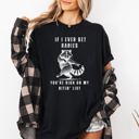 Large Black If I Ever Get Rabies, High On My Biting List Raccoon Song Country Western Comfort Colors Tee