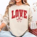 XXXL Sand Love, Retro Bow Goose Valentine's Day Ribbons Cozy Vintage Deluxe Varsity Sweatshirt