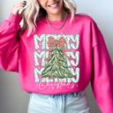  Merry Christmas Beautiful Tree Santa Classic Christmas Gingham Bow Cozy Sweatshirt