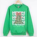 Small Irish Bright Green Merry Christmas Beautiful Tree Santa Classic Christmas Gingham Bow Cozy Sweatshirt