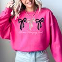 Large Heliconia Bright Pink New Year, New Beginnings, Same Loving God, Gospel, Faith, Christian Seasonal Sweatshirt