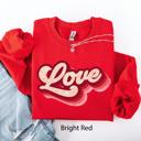  Retro Love Vintage Valentine's Day Spirit Gospel Inspired Faith Forward Cozy Comfort Sweatshirt