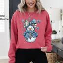  Snow Woman Freezing Season Gospel Inspired Faith Forward Cozy Plush Fleece Sweatshirt