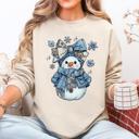  Snow Woman Freezing Season Gospel Inspired Faith Forward Cozy Plush Fleece Sweatshirt