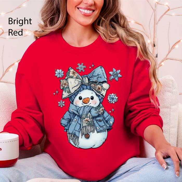 Snow Woman Freezing Season Gospel Inspired Faith Forward Cozy Plush Fleece Sweatshirt