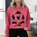  Valentine's Day Kitties Cat Lover Love Premium Cozy Feline Hearts Winter Sweatshirt