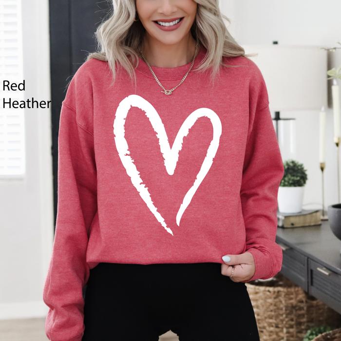 Valentine's Heart 2026 Vintage Design Love Cozy Plush Fleece Warmth Essential Sweatshirt