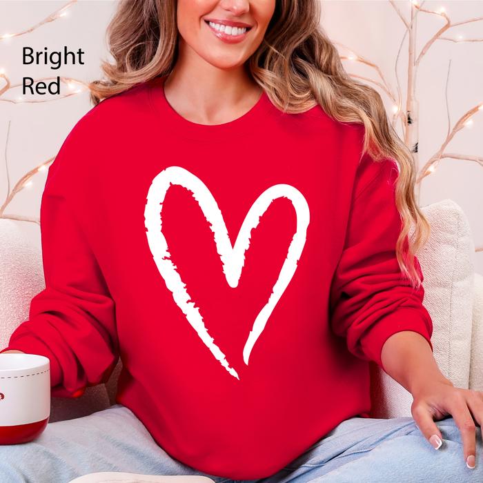 Valentine's Heart 2026 Vintage Design Love Cozy Plush Fleece Warmth Essential Sweatshirt