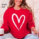 Large Red Valentine's Heart 2026 Vintage Design Love Cozy Plush Fleece Warmth Essential Sweatshirt