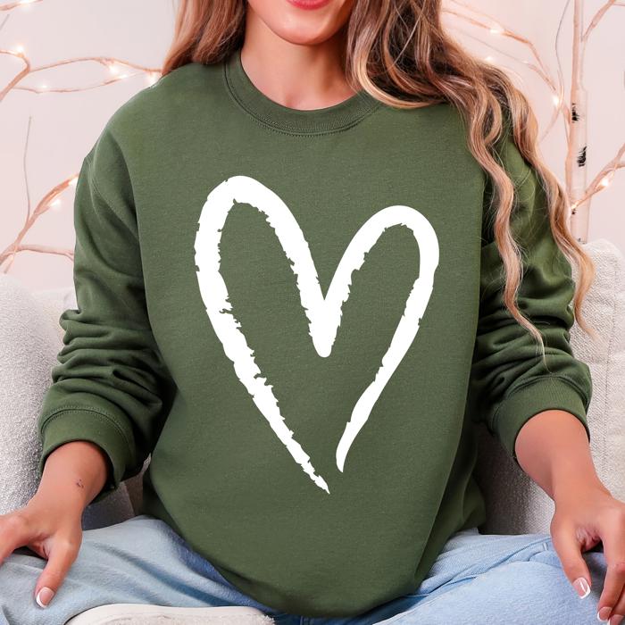 Valentine's Heart 2026 Vintage Design Love Cozy Plush Fleece Warmth Essential Sweatshirt