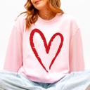 Medium Light Pink Valentine's Heart 2026 Vintage Design Love Cozy Plush Fleece Warmth Essential Sweatshirt