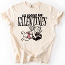  All Booked For Valentine's Day Reading Cupid BookTok Love Graphic Comfort Colors Tee