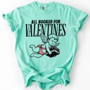  All Booked For Valentine's Day Reading Cupid BookTok Love Graphic Comfort Colors Tee