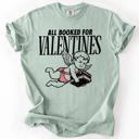 XL Bay Light Sage All Booked For Valentine's Day Reading Cupid BookTok Love Graphic Comfort Colors Tee