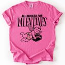 XL Crunchberry Pink All Booked For Valentine's Day Reading Cupid BookTok Love Graphic Comfort Colors Tee