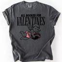 XXL Pepper Dark Gray All Booked For Valentine's Day Reading Cupid BookTok Love Graphic Comfort Colors Tee