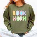 XXXL Military Green Book Worm Reading BookTok Library Romance Lovers Edition For Avid Readers Everywhere Sweatshirt
