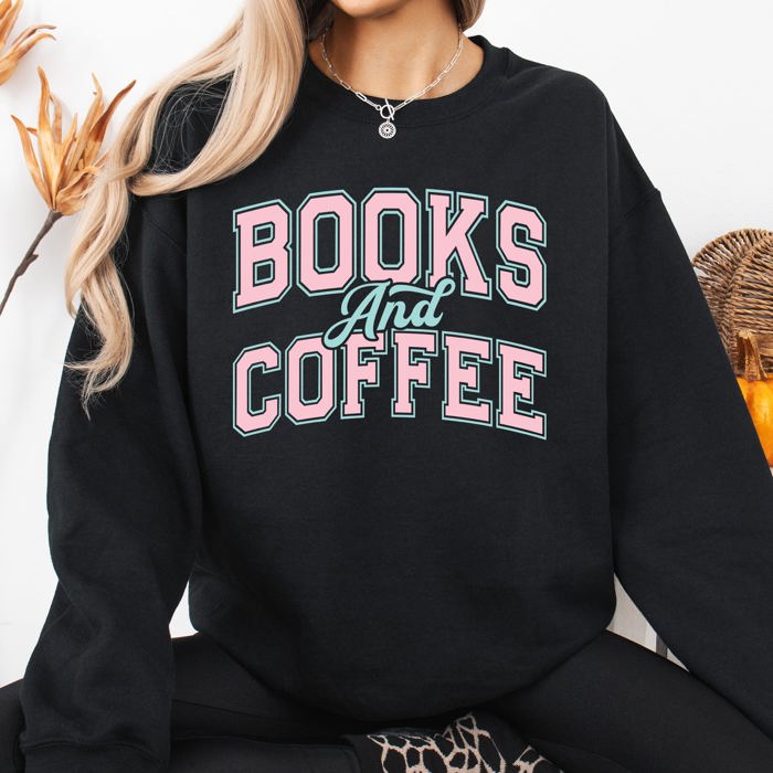 Books and Coffee BookTok Reading Library Cozy Edition for Book Lovers Loved By All Readers Sweatshirt