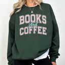 XXXL Forest Dark Green Books and Coffee BookTok Reading Library Cozy Edition for Book Lovers Loved By All Readers Sweatshirt