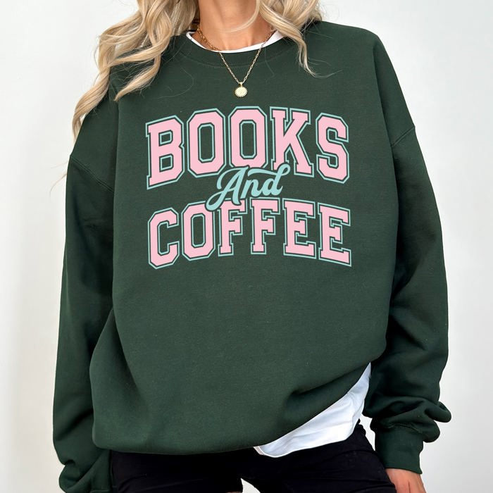 Books and Coffee BookTok Reading Library Cozy Edition for Book Lovers Loved By All Readers Sweatshirt