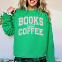 XXL Irish Bright Green Books and Coffee BookTok Reading Library Cozy Edition for Book Lovers Loved By All Readers Sweatshirt