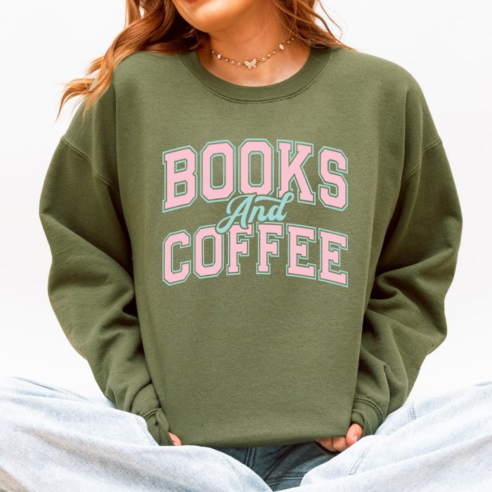 Books and Coffee BookTok Reading Library Cozy Edition for Book Lovers Loved By All Readers Sweatshirt