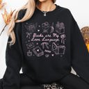 Medium Black Books Are My Love Language Library Reading Cozy Edition For Book Lovers Sweatshirt